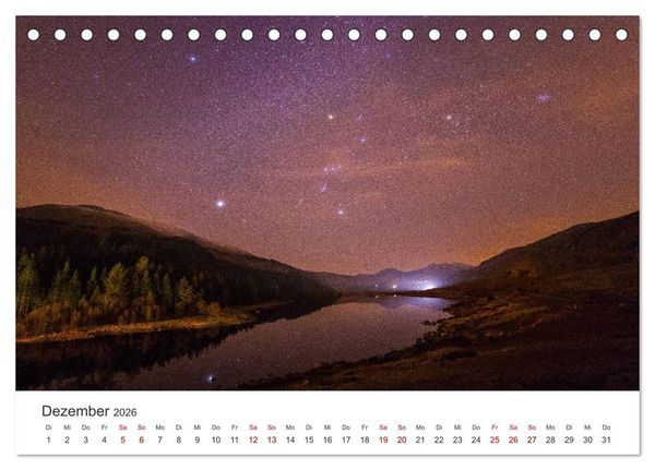 Produktbild: Nachthimmel - Unfassbare Fotografien der Sterne. (Tischkalender 2026 DIN A5 quer), CALVENDO Monatskalender