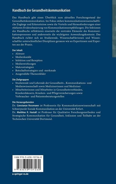 Produktbild: Handbuch der Gesundheitskommunikation