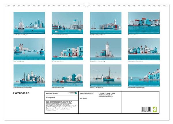 Produktbild: Hafenpoesie (Wandkalender 2027 DIN A2 quer), CALVENDO Monatskalender