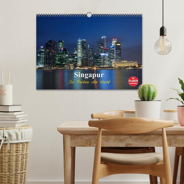 Produktbild: Singapur - Die Farben der Nacht (Wandkalender 2026 DIN A3 quer), CALVENDO Monatskalender