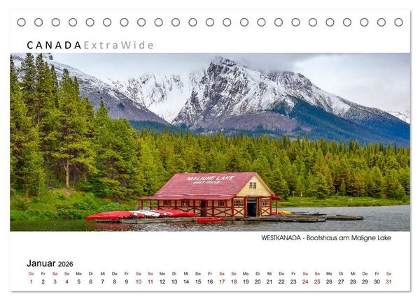 Produktbild: Impressionen aus Westkanada (Tischkalender 2026 DIN A5 quer), CALVENDO Monatskalender