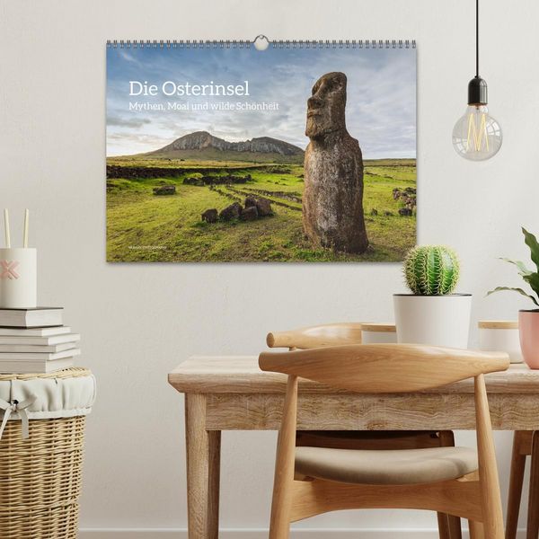 Produktbild: Die Osterinsel &ndash; Mythen, Moai und wilde Sch&ouml;nheit (Wandkalender 2026 DIN A3 quer), CALVENDO Monatskalender