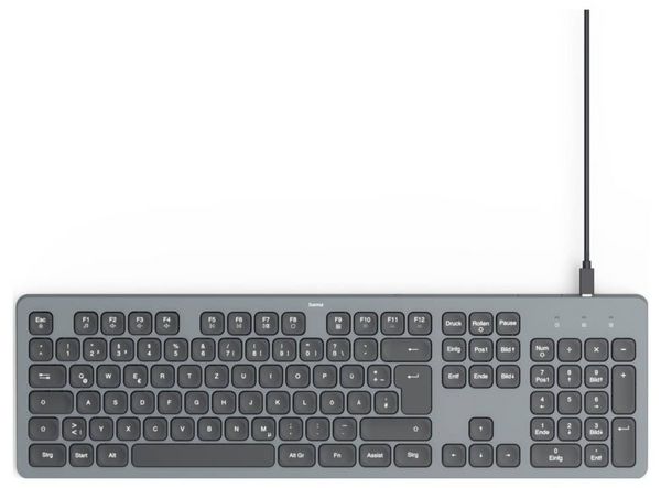 Produktbild: Hama CK-400 USB Tastatur Deutsch, QWERTZ Schwarz Multimediatasten