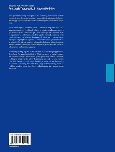Produktbild: Anesthesia Therapeutics in Modern Medicine