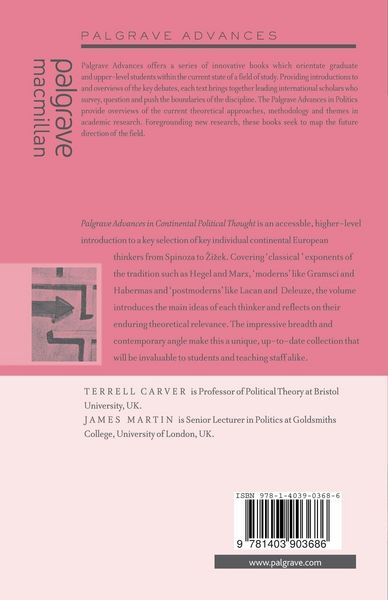 Produktbild: Palgrave Advances in Continental Political Thought
