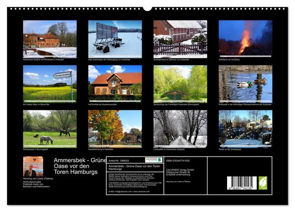 Produktbild: Ammersbek - Gr&uuml;ne Oase vor den Toren Hamburgs (hochwertiger Premium Wandkalender 2026 DIN A2 quer), Kunstdruck in Hochglanz