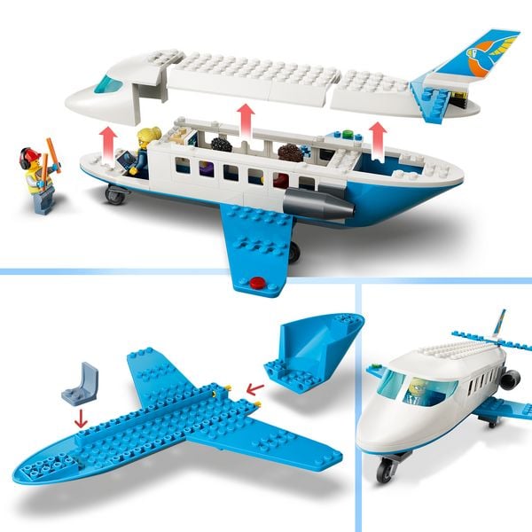 Produktbild: LEGO City 60492 Passagierjet, Bauset mit Spielzeugflieger, Rollenspiele f&uuml;r Kinder ab 4 Jahren