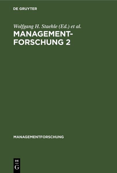 Produktbild: Managementforschung 2