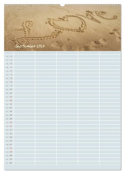 Produktbild: Kleine Sand-Sch&ouml;nheiten / Familienplaner (hochwertiger Premium Wandkalender 2026 DIN A2 hoch), Kunstdruck in Hochglanz