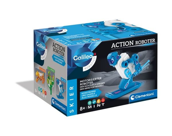 Experimentierset Galileo Action Roboter Skier blau/weiß