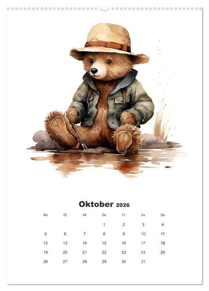 Produktbild: Petri Heil, Taddy! (hochwertiger Premium Wandkalender 2026 DIN A2 hoch), Kunstdruck in Hochglanz