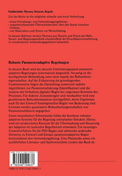 Produktbild: Robuste Parameteradaptive Regelungen