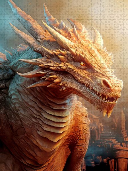 Produktbild: CALVENDO Puzzle Drachen und edle Ritter | 1000 Teile Lege-Gr&ouml;&szlig;e 64x48cm Foto-Puzzle f&uuml;r gl&uuml;ckliche Stunden