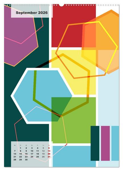 Produktbild: Geometrical ART (hochwertiger Premium Wandkalender 2026 DIN A2 hoch), Kunstdruck in Hochglanz