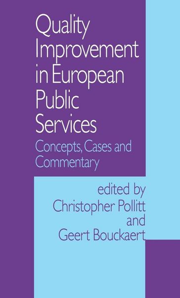 Produktbild: Quality Improvement in European Public Services
