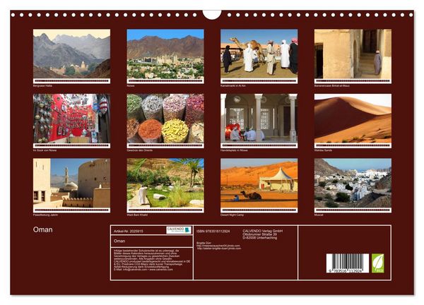 Produktbild: Oman (Wandkalender 2026 DIN A3 quer), CALVENDO Monatskalender