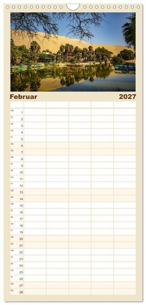 Produktbild: Familienplaner 2027 - Peru - Traumreise durch das Land der Inka mit 5 Spalten (Wandkalender, 21 x 45 cm) CALVENDO