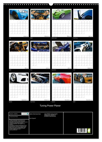 Produktbild: Tuning Power Planer (Wandkalender 2026 DIN A2 hoch), CALVENDO Monatskalender