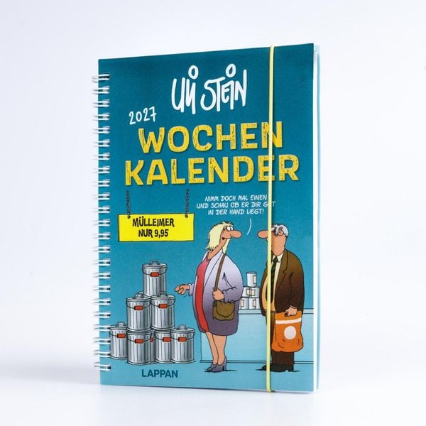 Produktbild: Uli Stein Wochenkalender 2027: Taschenkalender mit Spiralbindung und Gummiband