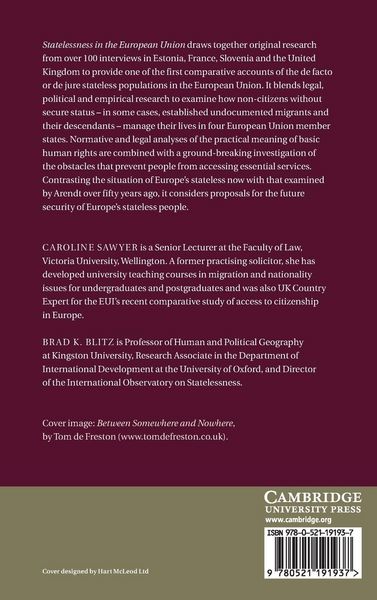 Produktbild: Statelessness in the European Union
