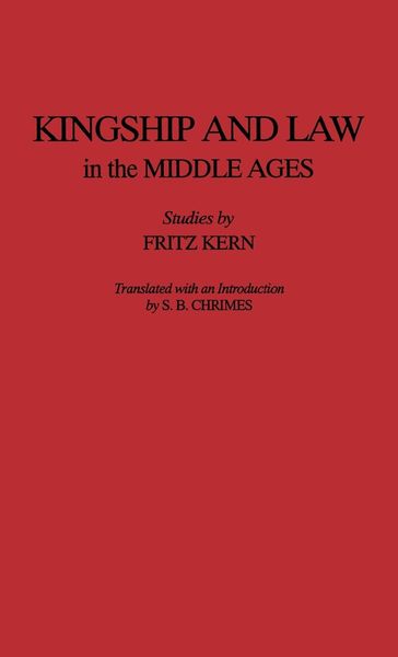 Produktbild: Kingship and Law in the Middle Ages