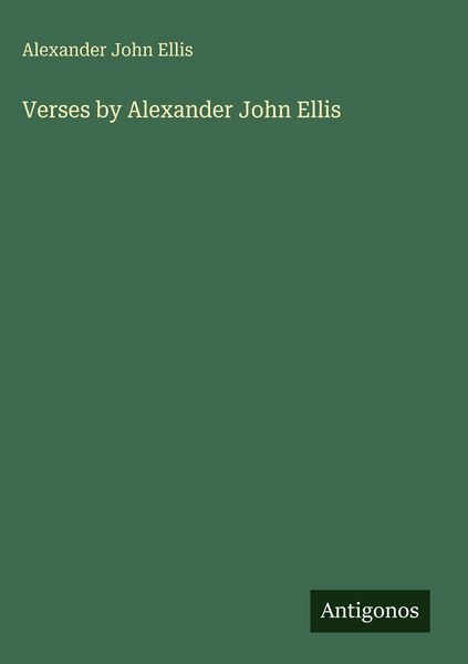 Produktbild: Verses by Alexander John Ellis
