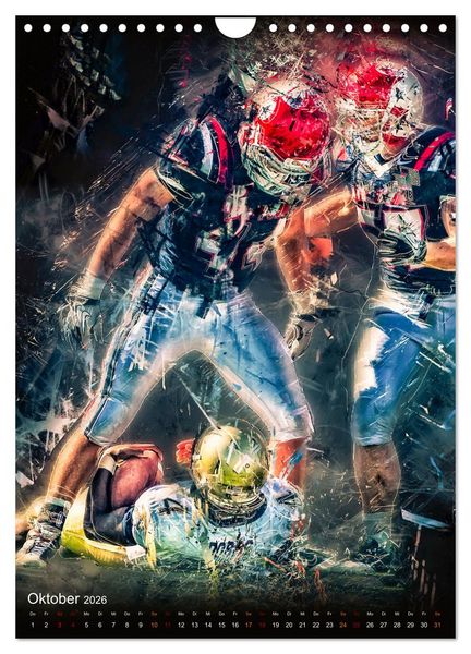 Produktbild: American Football - einfach faszinierend (Wandkalender 2026 DIN A4 hoch), CALVENDO Monatskalender