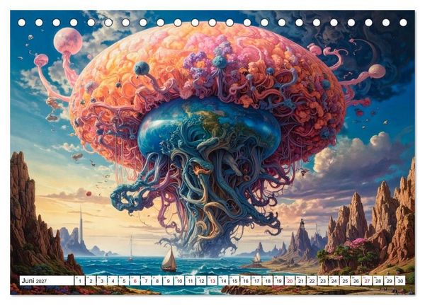 Produktbild: Mykologische Metamorphosen (Tischkalender 2027 DIN A5 quer), CALVENDO Monatskalender