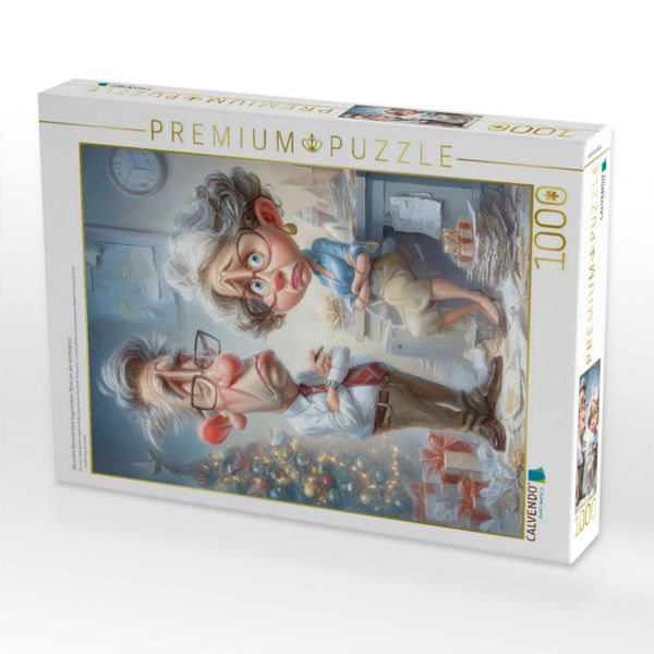 Produktbild: CALVENDO Puzzle Die wahre Besinnlichkeit beginnt beim Streit um den Wichtelpreis | 1000 Teile Lege-Gr&ouml;&szlig;e 64x48cm Foto-Puzzle f&uuml;r gl&uuml;ckliche Stunden
