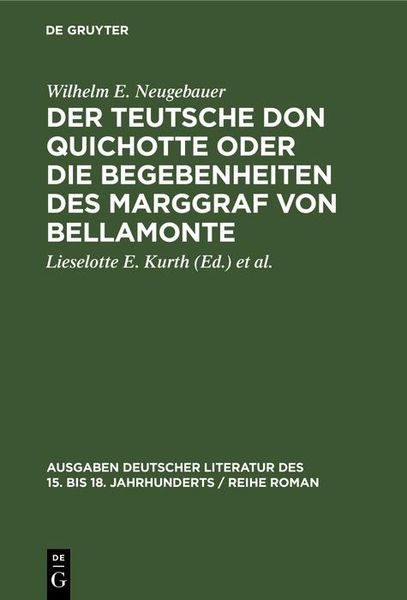 Produktbild: Der Teutsche Don Quichotte oder Die Begebenheiten des Marggraf von Bellamonte