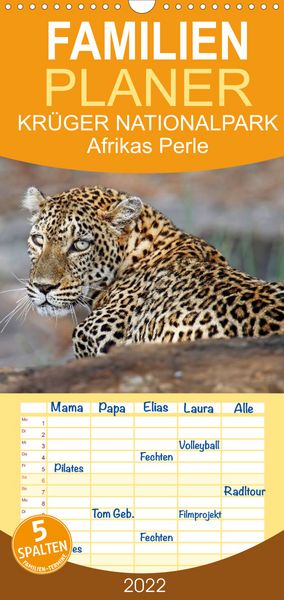 Produktbild: Familienplaner KR&Uuml;GER NATIONALPARK Afrikas Perle (Wandkalender 2022 , 21 cm x 45 cm, hoch)