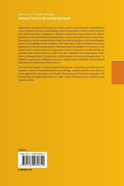Produktbild: Statistical Tools for Measuring Agreement