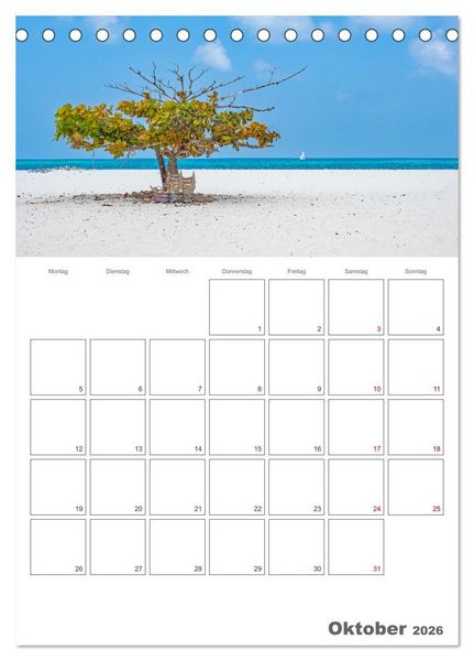 Produktbild: Sansibar - Reiseplaner (Tischkalender 2026 DIN A5 hoch), CALVENDO Monatskalender