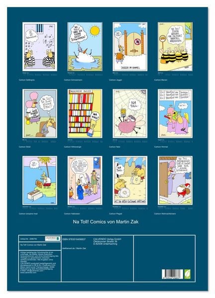 Produktbild: Na Toll! Comics von Martin Zak (Wandkalender 2026 DIN A2 hoch), CALVENDO Monatskalender