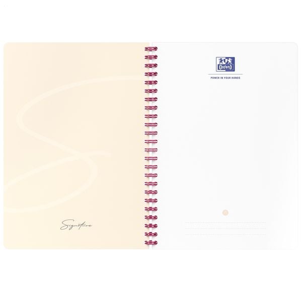 Produktbild: Oxford Spiralbuch Signature A5, liniert, mit flexiblem Cover, 80 Blatt, Optik Paper&reg;, SCRIBZEE&reg; kompatibel, fuchsia