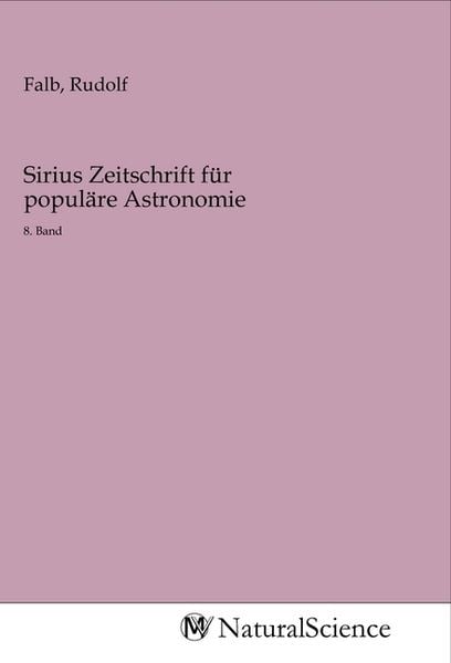 Produktbild: Sirius Zeitschrift f&uuml;r popul&auml;re Astronomie