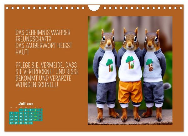 Produktbild: Tierisch motiviert (Wandkalender 2026 DIN A4 quer), CALVENDO Monatskalender