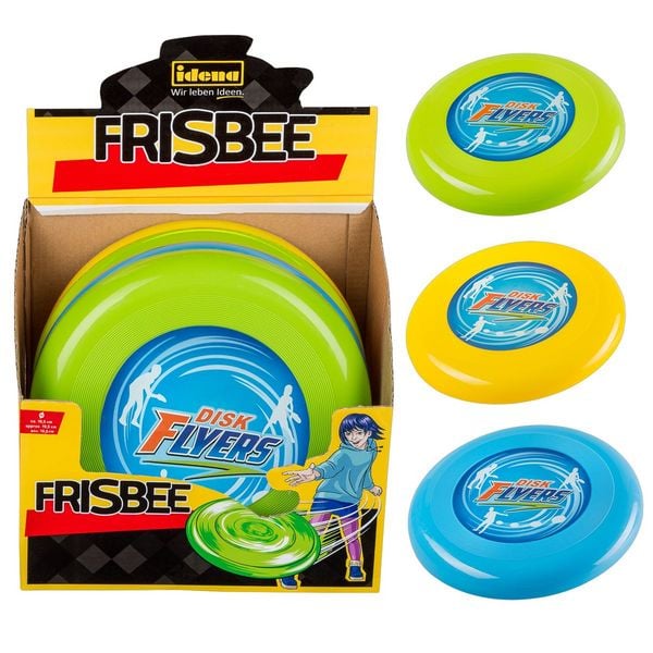 Produktbild: Idena Frisbee gelb gr&uuml;n blau &Oslash;19cm 3fach sortiert