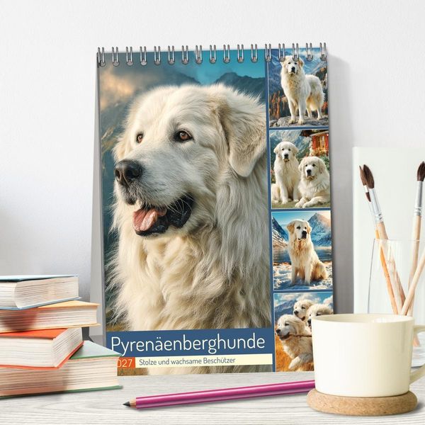 Produktbild: Pyren&auml;enberghunde. Stolze und wachsame Besch&uuml;tzer (Tischkalender 2027 DIN A5 hoch), CALVENDO Monatskalender