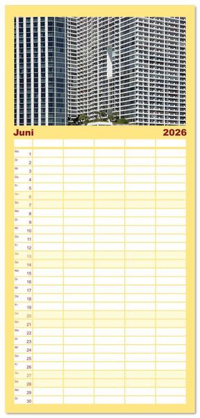 Produktbild: Familienplaner 2026 - Miami und Miami Beach mit 5 Spalten (Wandkalender, 21 x 45 cm) CALVENDO