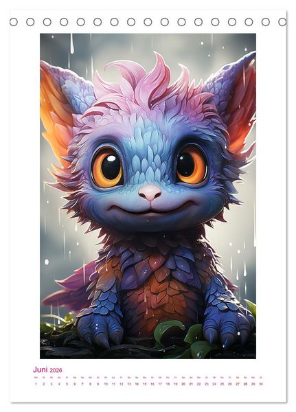 Produktbild: Drachenbabys (Tischkalender 2026 DIN A5 hoch), CALVENDO Monatskalender