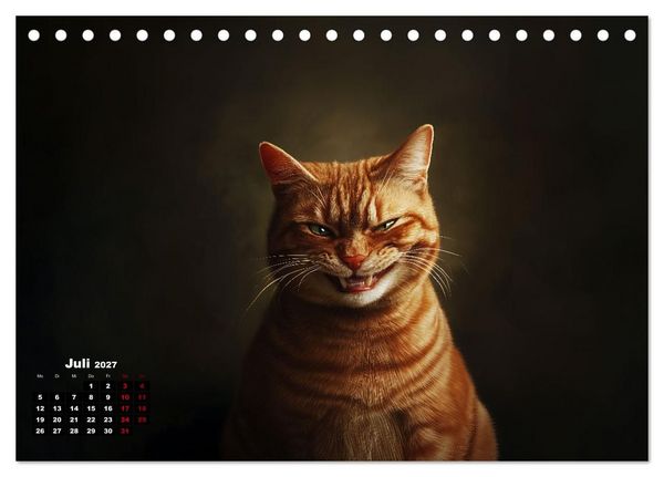 Produktbild: Auch Katzen lachen gern (Tischkalender 2027 DIN A5 quer), CALVENDO Monatskalender