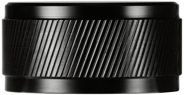 Produktbild: TRU COMPONENTS TC-11654300 Drehknopf mit Knopfmarkierung Schwarz (&Oslash; x H) 34 mm x 17 mm Aluminium 1 St.