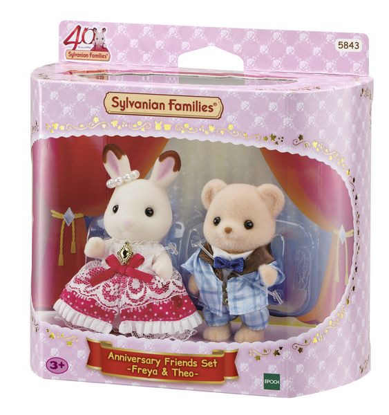 Produktbild: Sylvanian Families 5843 - 40. Jubil&auml;um: Freya & Theo Freunde Figurenset