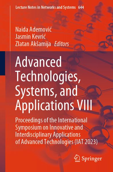 Produktbild: Advanced Technologies, Systems, and Applications VIII