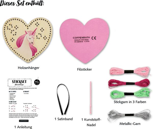 Produktbild: Sticken auf Holzanh&auml;ngern