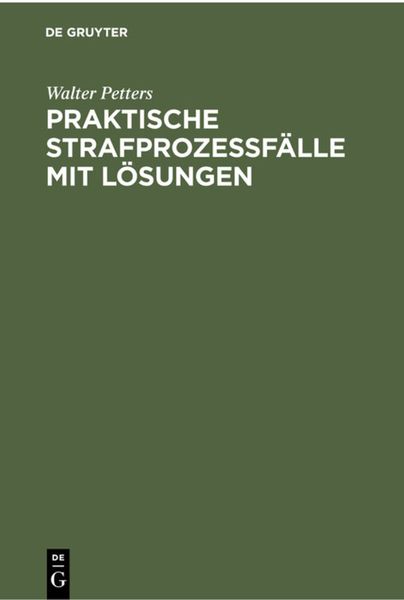 Produktbild: Praktische Strafproze&szlig;f&auml;lle mit L&ouml;sungen