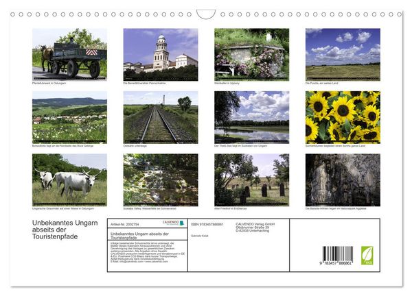 Produktbild: Unbekanntes Ungarn abseits der Touristenpfade (Wandkalender 2026 DIN A3 quer), CALVENDO Monatskalender