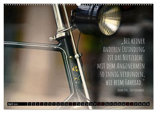 Produktbild: Velo Kunst (Wandkalender 2026 DIN A2 quer), CALVENDO Monatskalender
