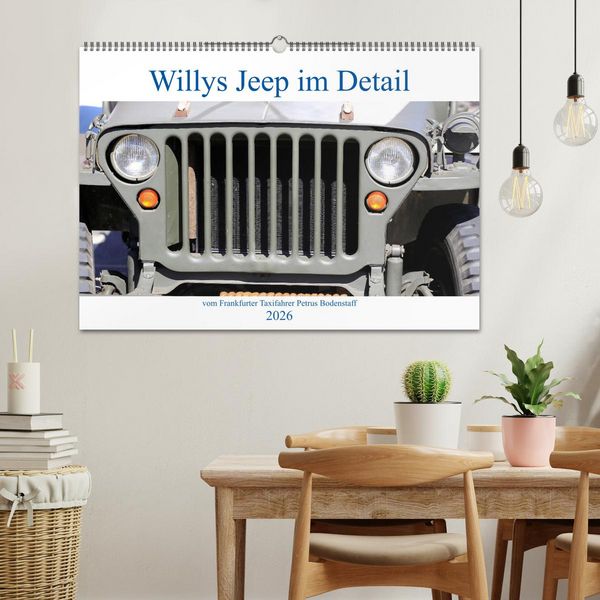 Produktbild: Willys Jeep im Detail vom Frankfurter Taxifahrer Petrus Bodenstaff (Wandkalender 2026 DIN A2 quer), CALVENDO Monatskalender